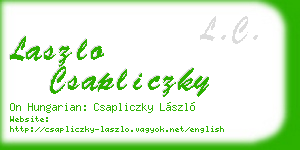 laszlo csapliczky business card