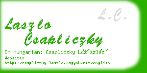 laszlo csapliczky business card
